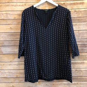 J. Crew Nautical Anchor Print Top Size XS